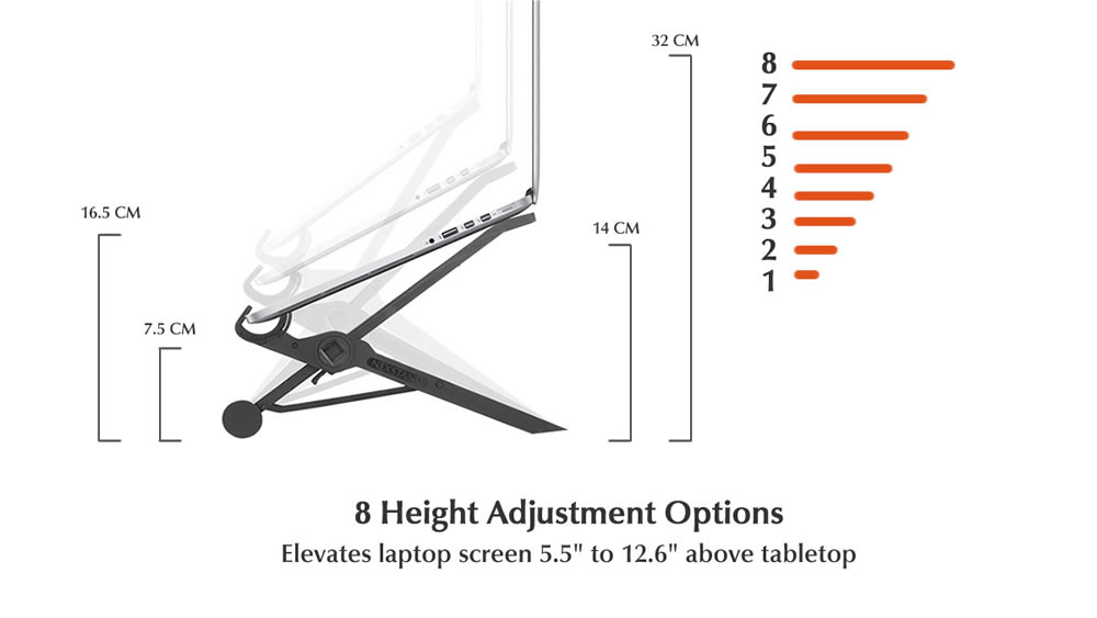 K2 features 8 height adjustment options